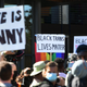People rally in support of the Netflix transgender walkout and others in support of comedy and free speech, on October 20, 2021 in Los Angeles, California.